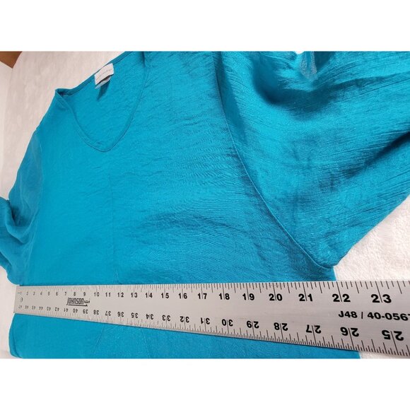 Soft Surroundings Womens Blue Draped Laganlook Artsy Tunic Top Medium 25499 - Picture 6 of 7